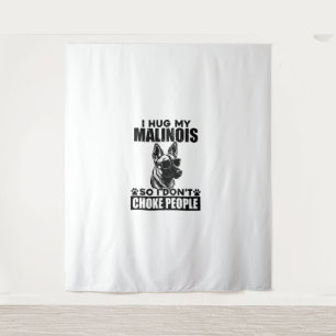 I Hug My Alaskan So I Dont Choke People Funny Dog  Tapestry