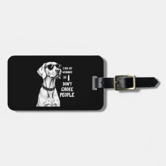 I Hug My Weimaraner So I Dont Choke People Funny D Luggage Tag