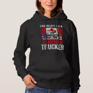 I Identify As A Canadian Trucker Support Freedom C Hoodie