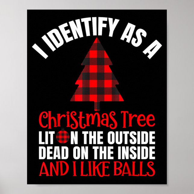 I Identify As A Christmas Tree Lit On The Outside  Poster (Front)