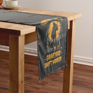 I Identify as a Graveyard Shift Worker Halloween Short Table Runner