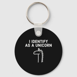 I Identify As A Unicorn - Halloween Keychain