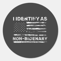 I identify as non Bidenary, Anti Biden T-Shirt