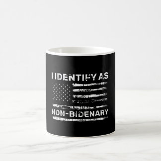  I Identify As Non-Bidenary Vintage American Flag  Coffee Mug