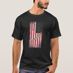 I Identify As Vaccinated Patriotic American Flag 4 T-Shirt