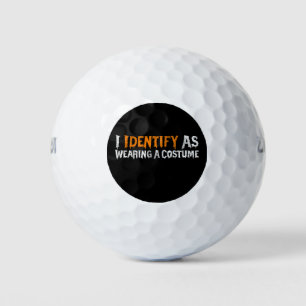 I Identify As Wearing A Costume Halloween Golf Balls