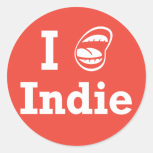 I [☺] Indie Classic Round Sticker