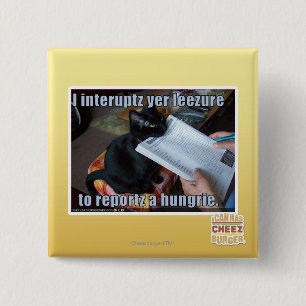 I interupt yer Leezure 2 Inch Square Button