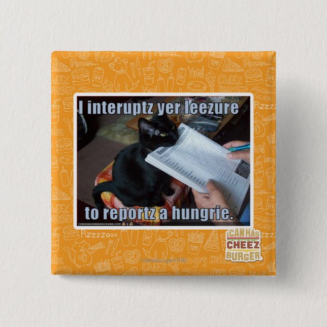 I interupt yer Leezure 2 Inch Square Button (Front)