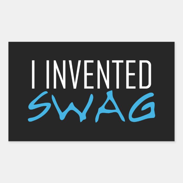 I Invented Swag Lite Blue Sticker (Front)