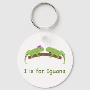 I is for iguana keychain