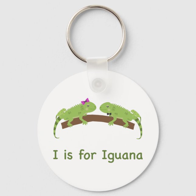 I is for iguana keychain (Front)