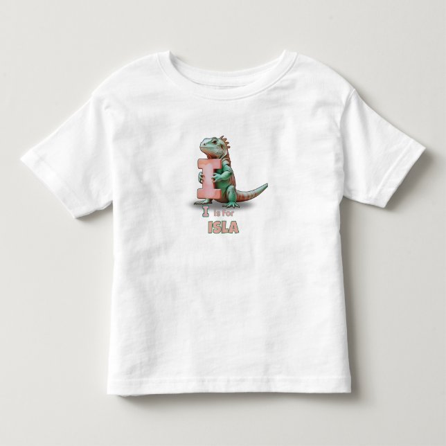 I is for Isla – Personalized Toddler T-shirt  (Front)