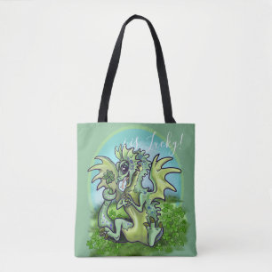 i is Lucky! lil' Dragon Shamrock Tote Bag