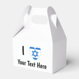 I (Israeli Flag Heart) Your Text Favor Box