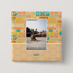 I iz shaolin paws of fury 2 inch square button