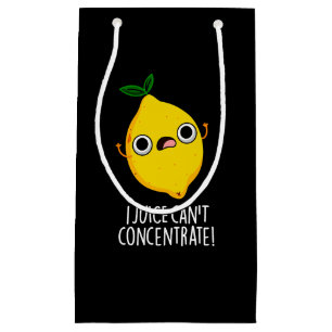 I Juice Can't Concentrate Funny Fruit Pun Dark BG Small Gift Bag
