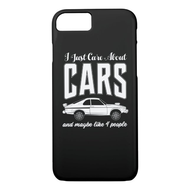 I Just Care About Cars Gift for Car Enthusiasts Case-Mate iPhone Case (Back)