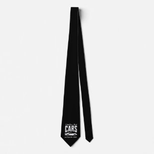 I Just Care About Cars Gift for Car Enthusiasts Tie