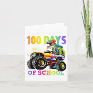 I Just Crushed 100 Days Of School Dino T-rex Monst Card