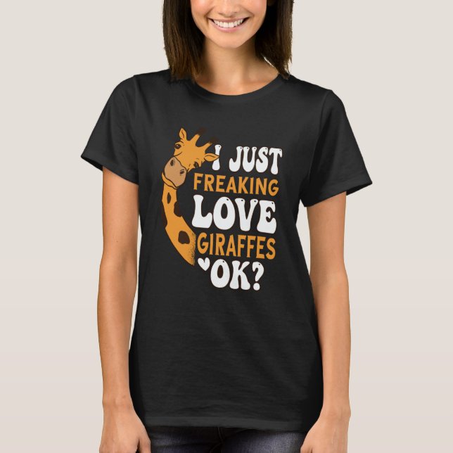I Just Freaking Love Giraffes for Kids T-Shirt (Front)