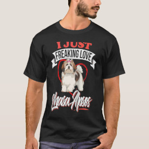I Just Freaking Love Lhasa Apsos Dog Raglan Baseba T-Shirt