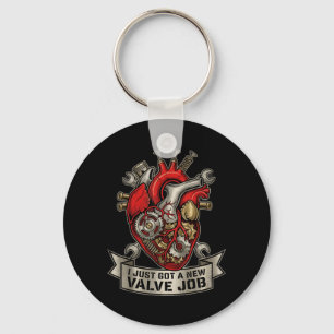 I Just Got A New Valve Job Mechanical Heart Art Keychain