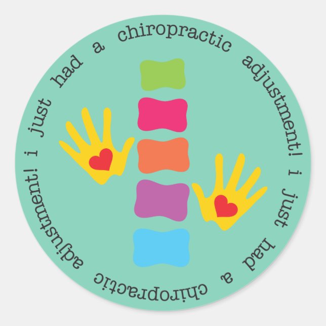 I Just Had a Chiropractic Adjustment Kids Stickers (Front)