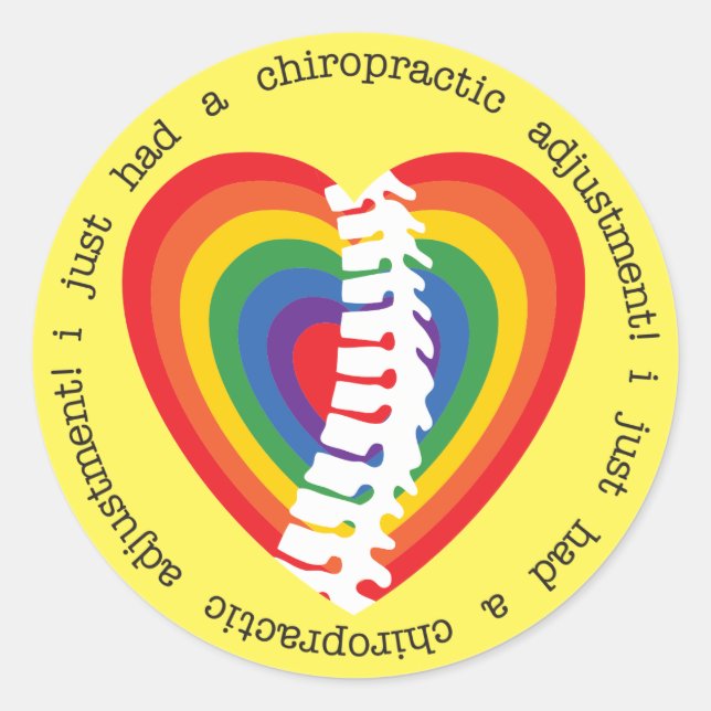 I Just Had a Chiropractic Adjustment Kids Stickers (Front)