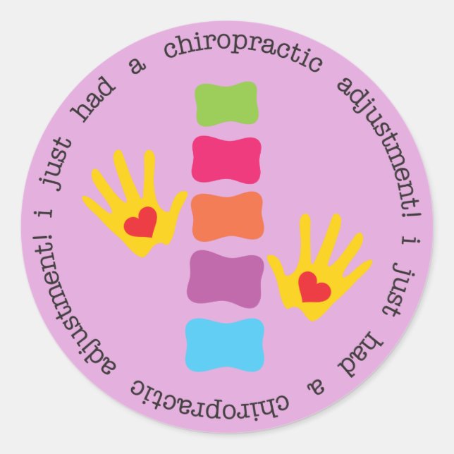 I Just Had a Chiropractic Adjustment Kids Stickers (Front)