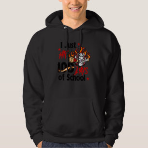 I Just Hit 100 Days Baseball Happy 100th Day of Sc Hoodie