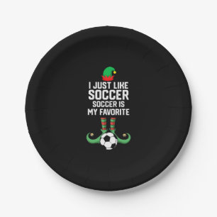 I Just Like Soccer - Funny Soccer Football Paper Plate