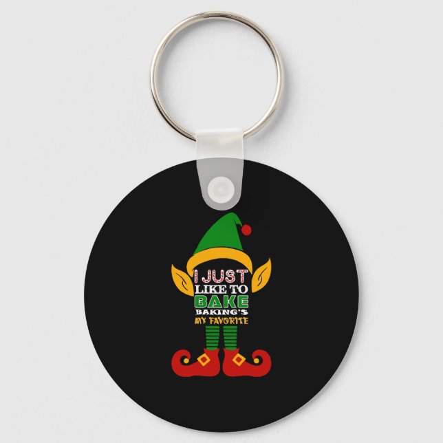 I Just Like To Bake Bakings My Favourite Keychain (Front)