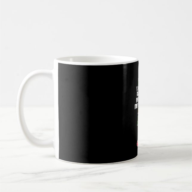I Just Like to Run Running Runner Christmas Elf Coffee Mug (Left)