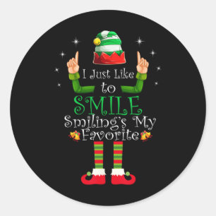 I Just Like To Smile Smiling Is My Favourite Shirt Classic Round Sticker
