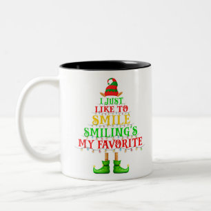 I Just Like To Smile Smiling's My Favourite Funny Two-Tone Coffee Mug