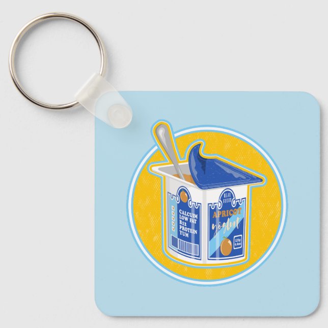 I just love apricot yogurt keychain (Front)