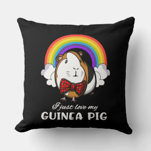 I Just Love My Guinea Pig Cute Cavy Pet Throw Pillow