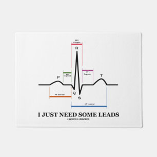 I Just Need Some Leads ECG EKG Medical Humour Doormat