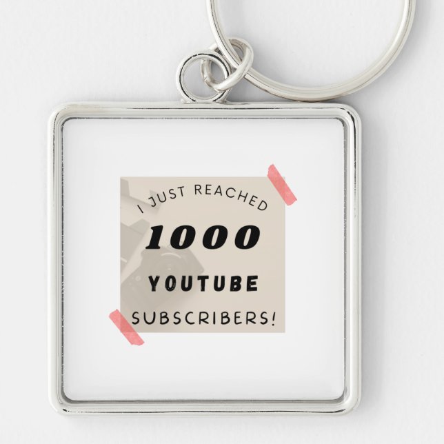 I just reached 1000 youtube subscribers. For Keychain (Front)