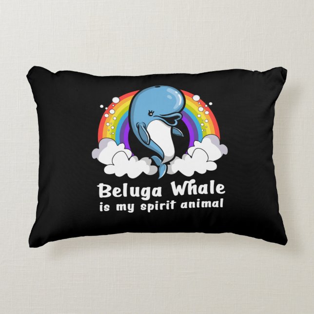 I Just Really Like Beluga Whales Ocean Animals Accent Pillow (Front)