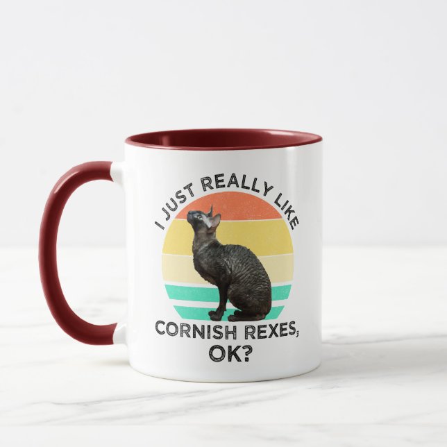 I Just Really Like Cornish Rexes, OK? Mug (Left)
