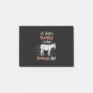 I Just Really Like Donkeys Post-it Notes