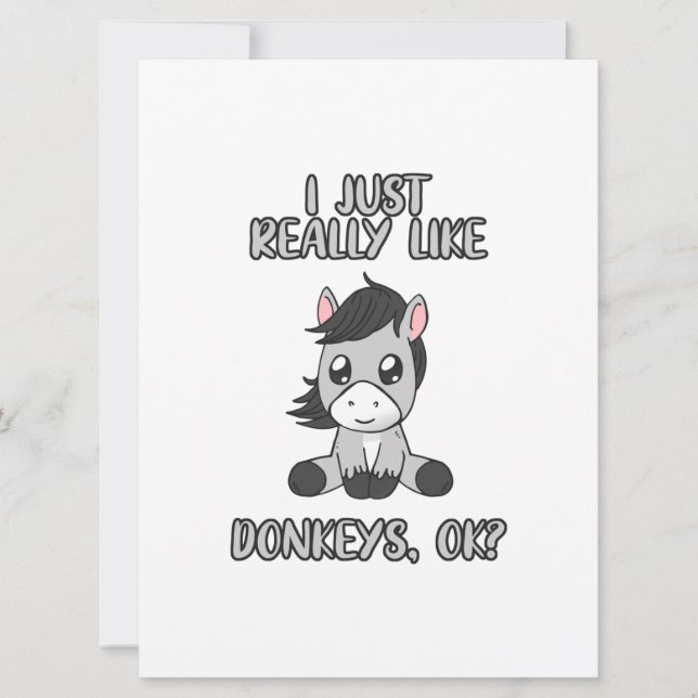 I Just Really Like Donkeys Save The Date (Front)
