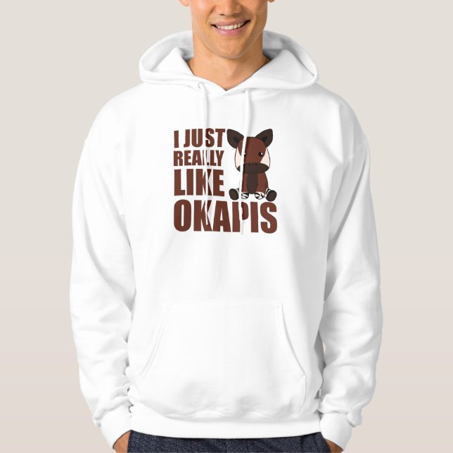 I Just Really Like Okapi's Cute Okapi Hoodie (Front)