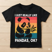 I Just Really Like Pandas OK – Cute Retro Panda 