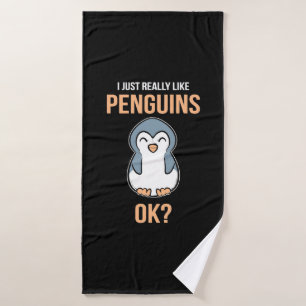 I Just Really Like Penguin Bath Towel