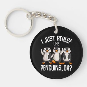 I Just Really Like Penguins Kids Girl Boys Women P Keychain
