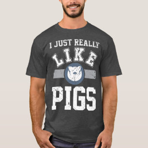 I Just Really Like Pigs Ok Funny Pig Men Athletic T-Shirt