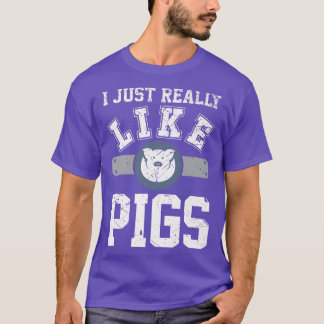 I Just Really Like Pigs Ok Funny Pig Men Athletic T-Shirt